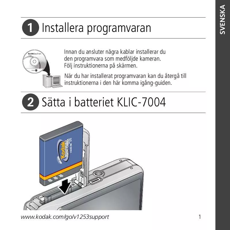 Mode d'emploi KODAK KODAK EASYSHARE V1253