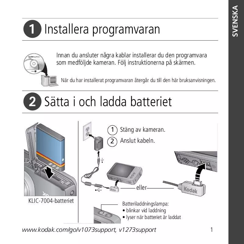 Mode d'emploi KODAK V1273