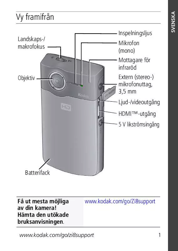 Mode d'emploi KODAK ZI8