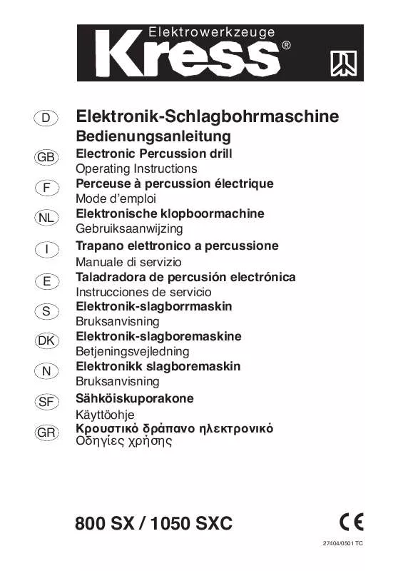 Mode d'emploi KRESS 1050 SXC