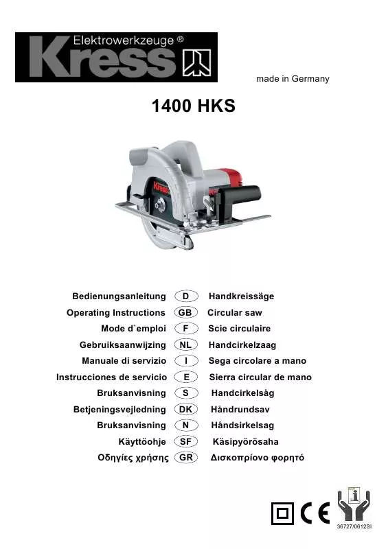 Mode d'emploi KRESS 1400 HKS