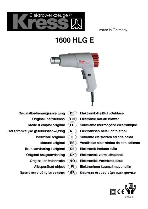 Mode d'emploi KRESS 1600 HLG E