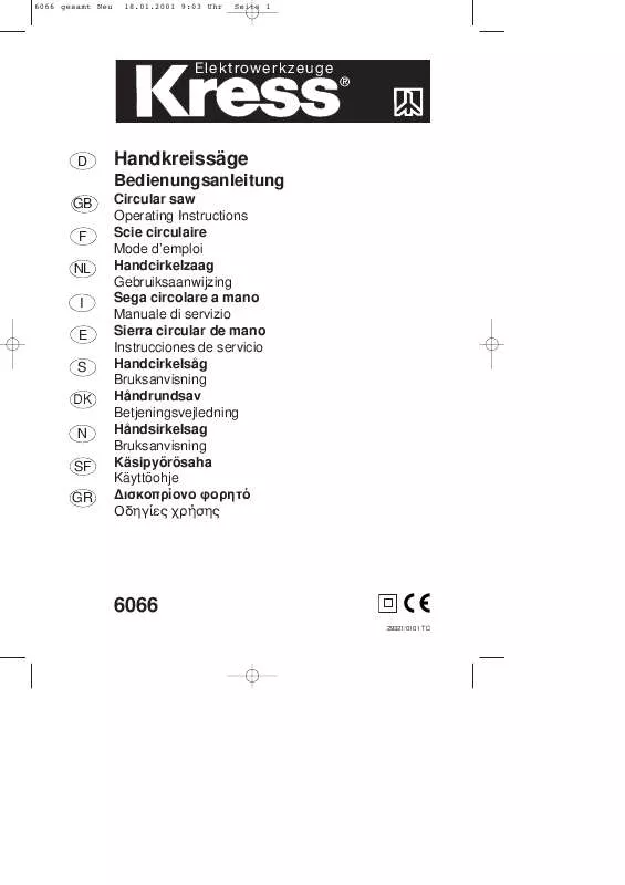 Mode d'emploi KRESS 6066