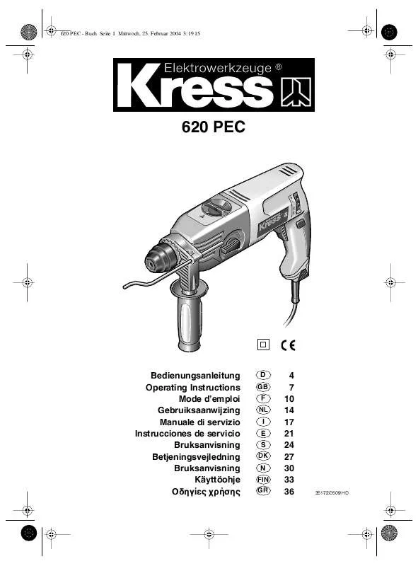 Mode d'emploi KRESS 620 PEC