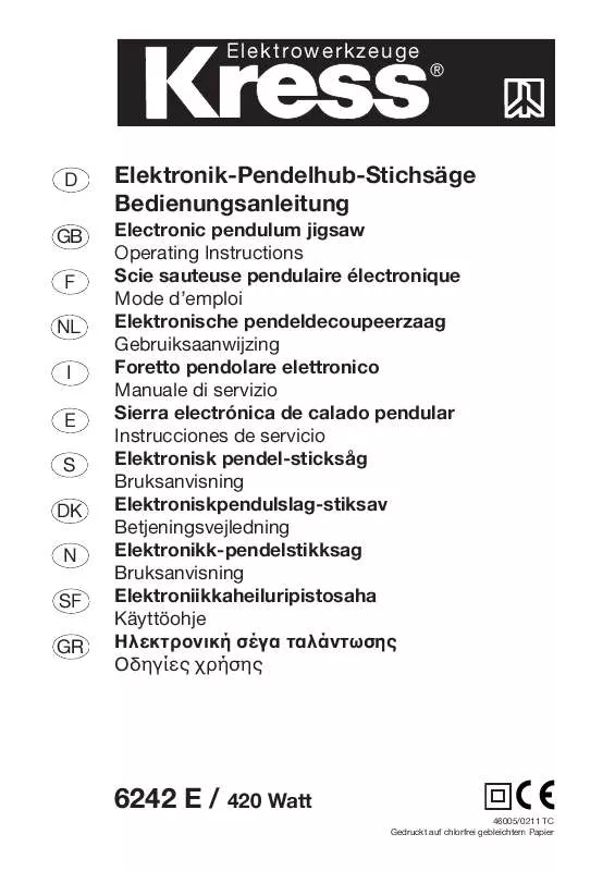 Mode d'emploi KRESS 6242 E