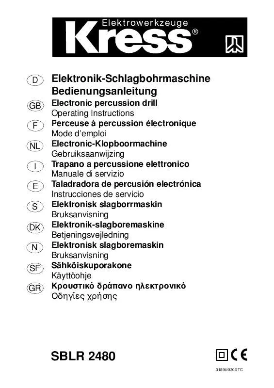 Mode d'emploi KRESS SBLR 2480