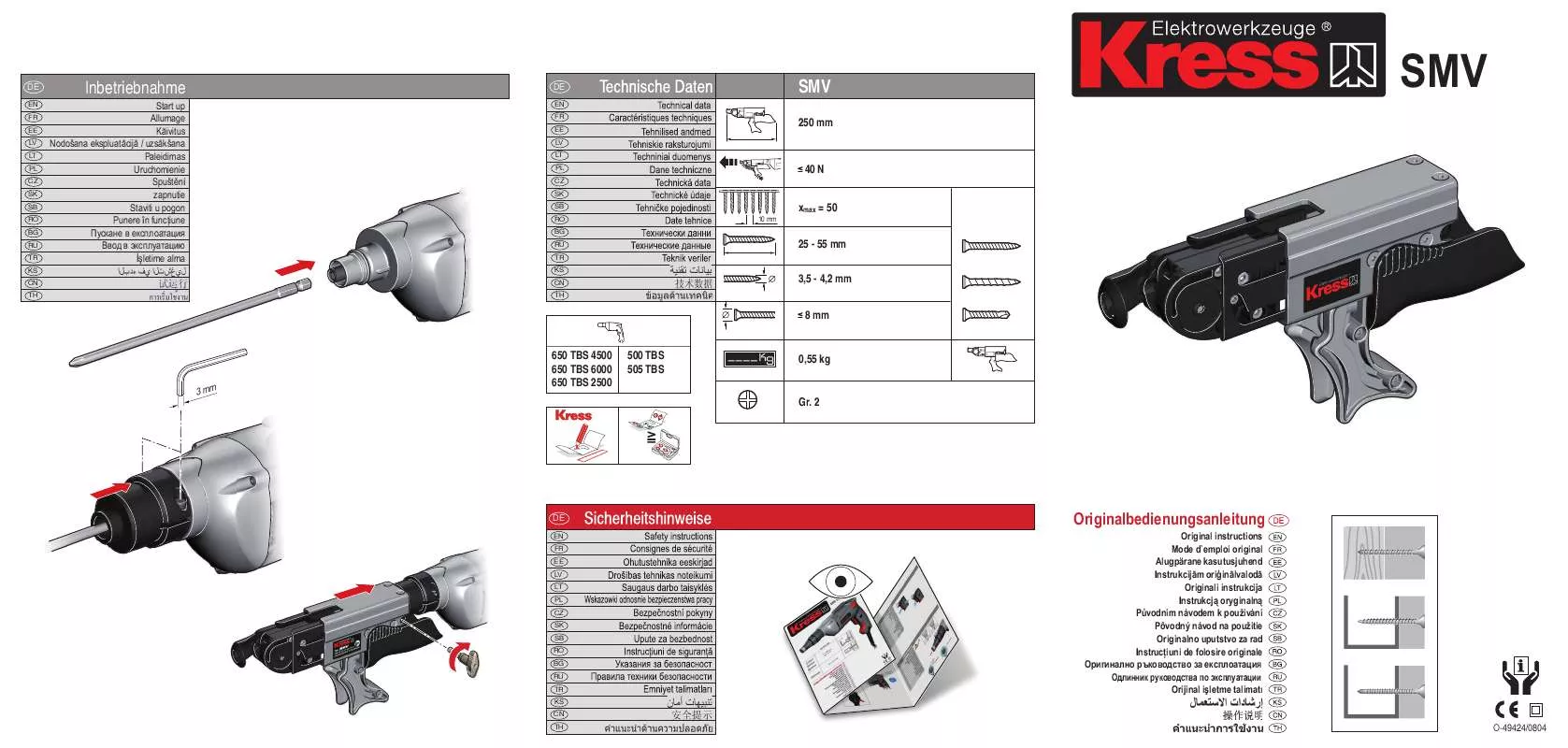 Mode d'emploi KRESS SMV