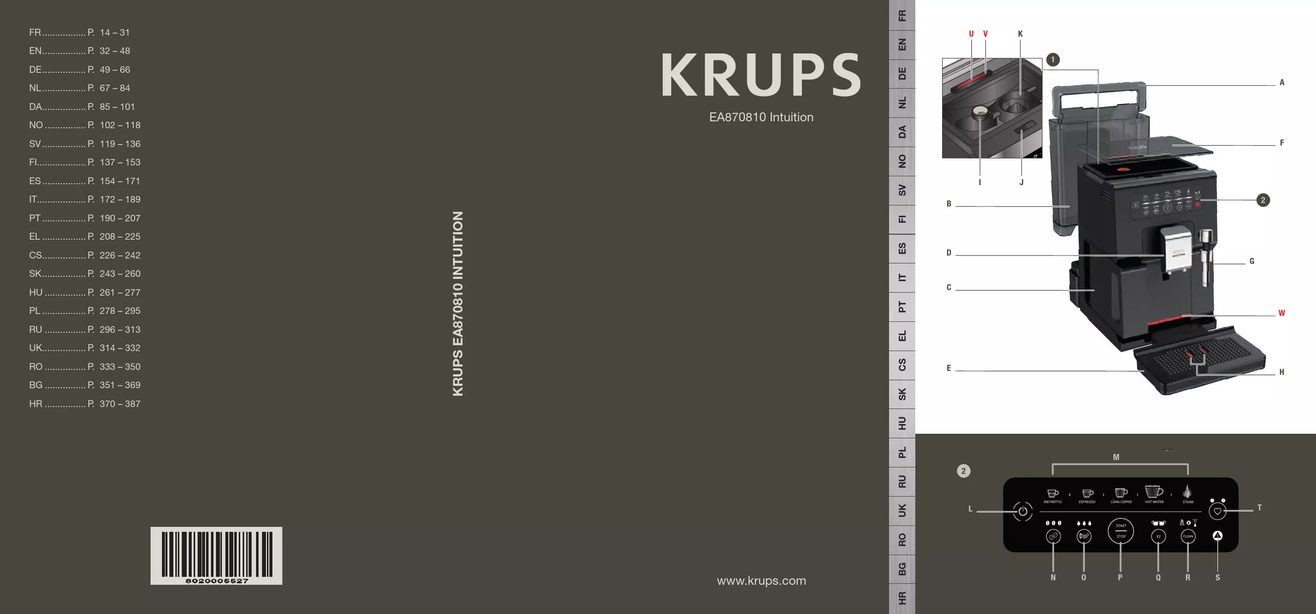 Mode d'emploi KRUPS INTUITION ESSENTIAL YY4371FD