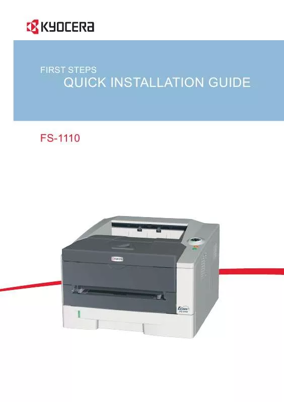 Mode d'emploi KYOCERA FS-1110