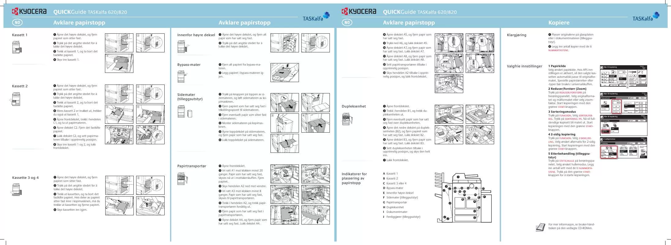 Mode d'emploi KYOCERA TASKALFA 620