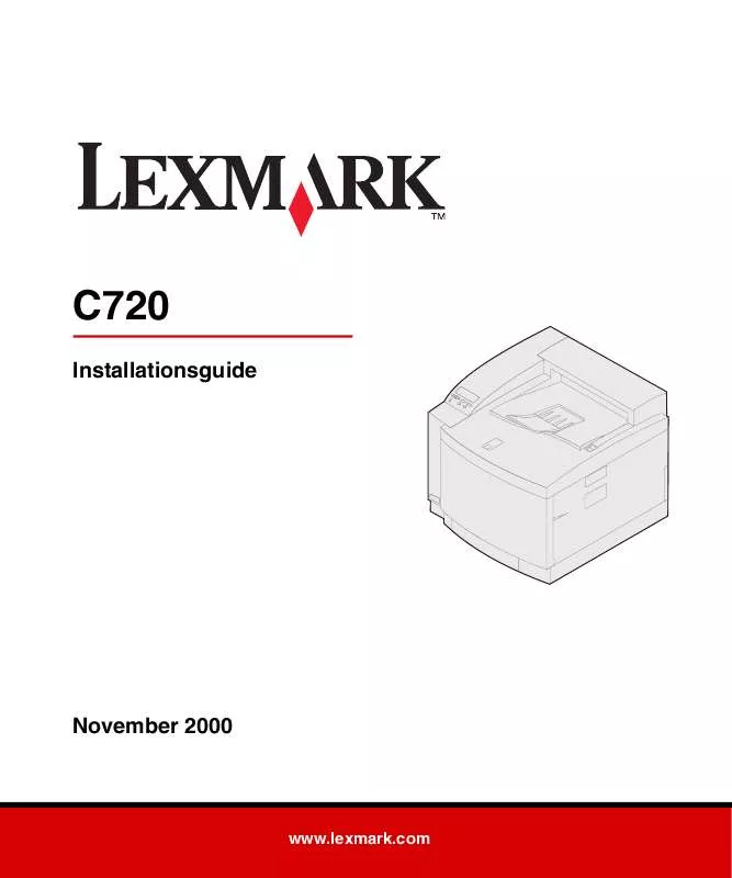 Mode d'emploi LEXMARK C720