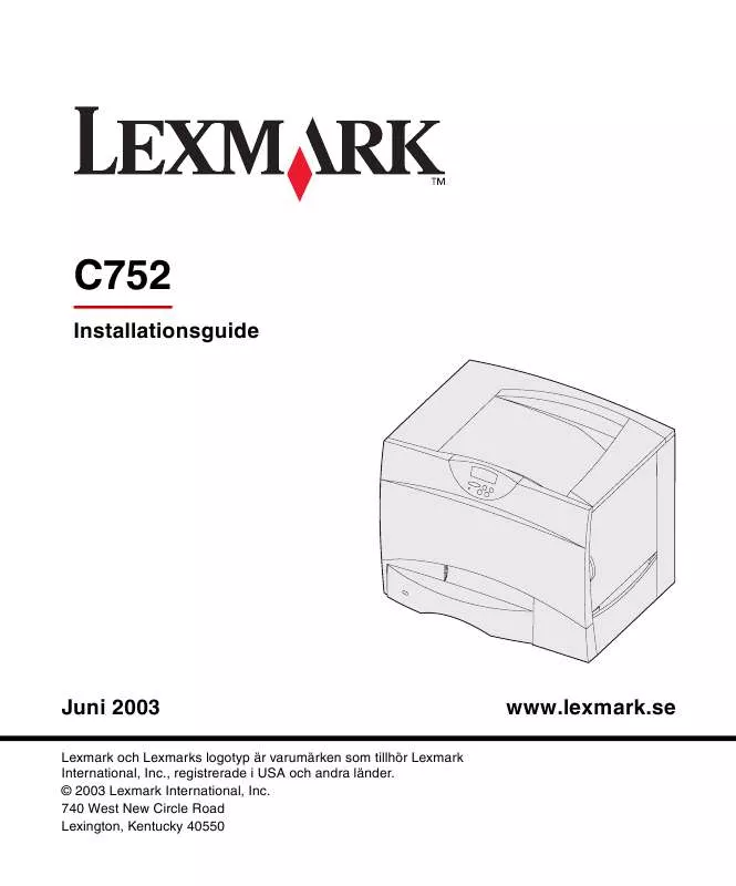 Mode d'emploi LEXMARK C752