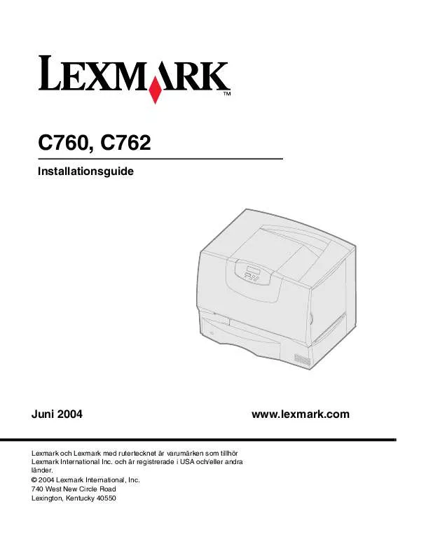 Mode d'emploi LEXMARK C760