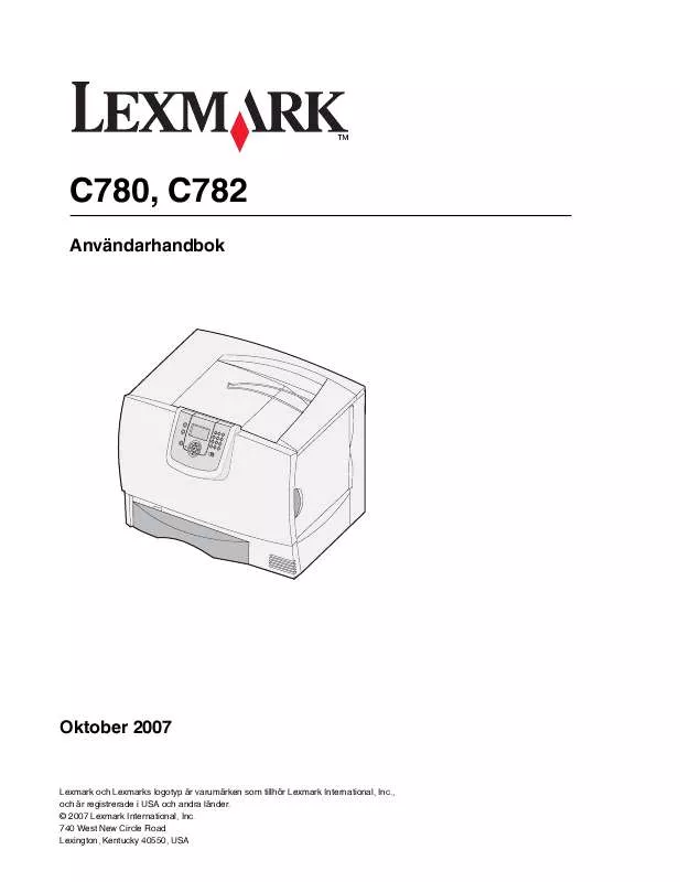 Mode d'emploi LEXMARK C780