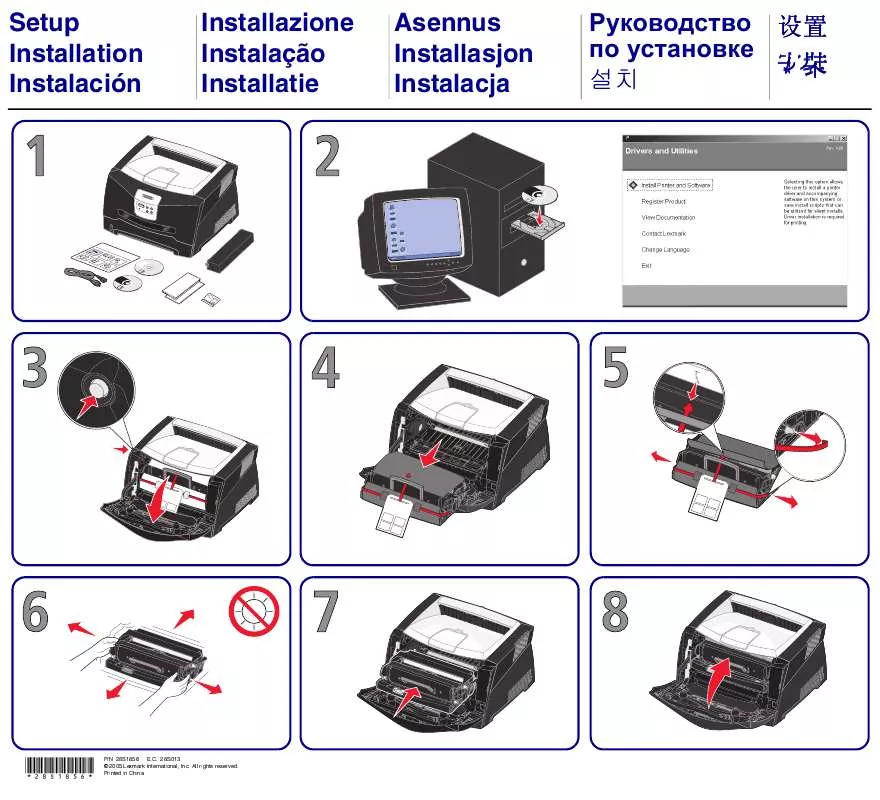 Mode d'emploi LEXMARK E342N