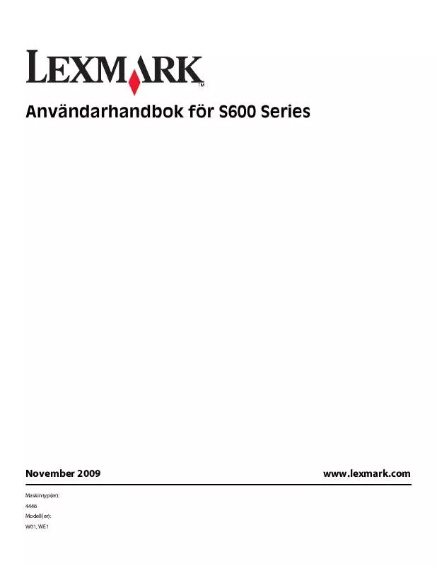 Mode d'emploi LEXMARK INTERACT S600