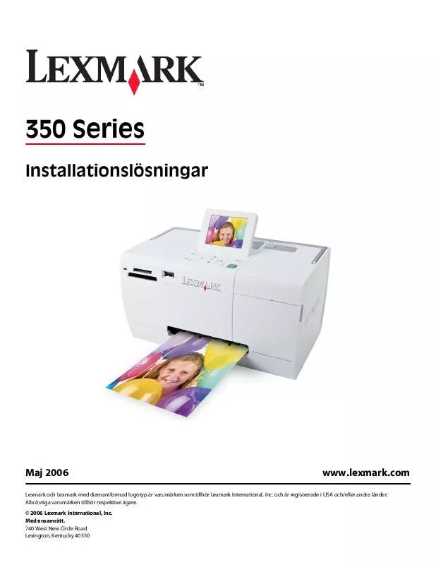 Mode d'emploi LEXMARK P350