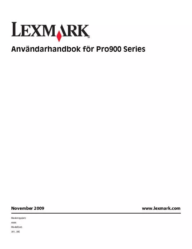 Mode d'emploi LEXMARK PLATINUM PRO900