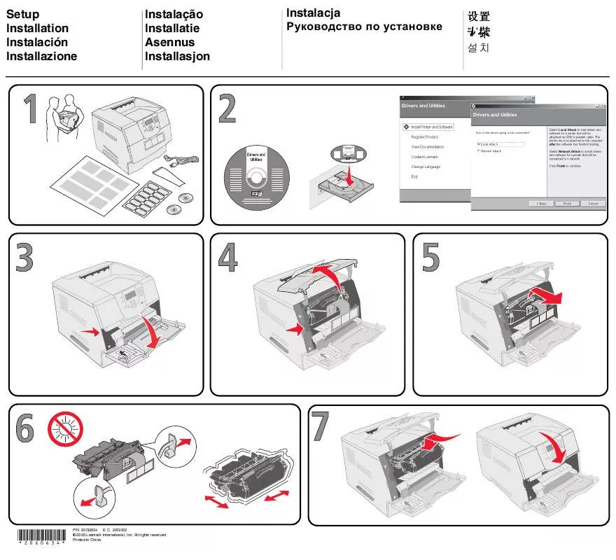 Mode d'emploi LEXMARK T644