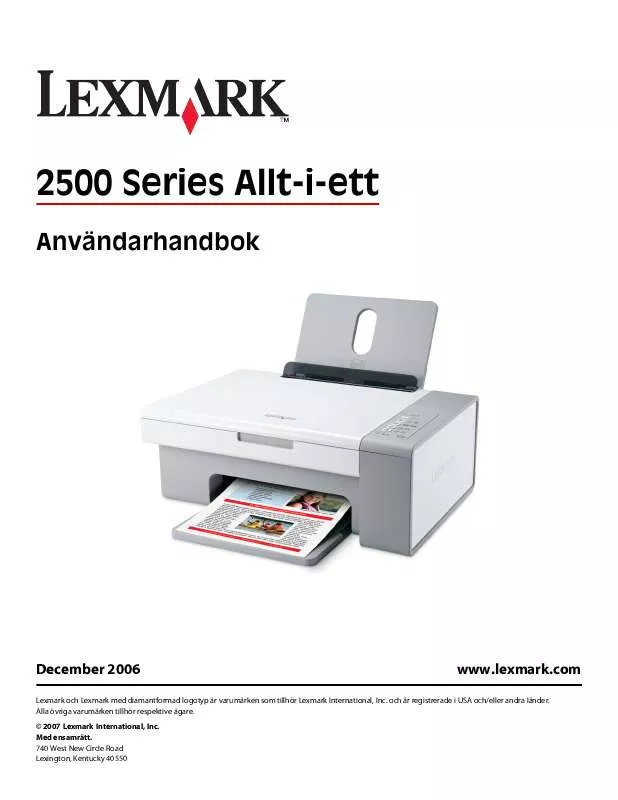 Mode d'emploi LEXMARK X2550