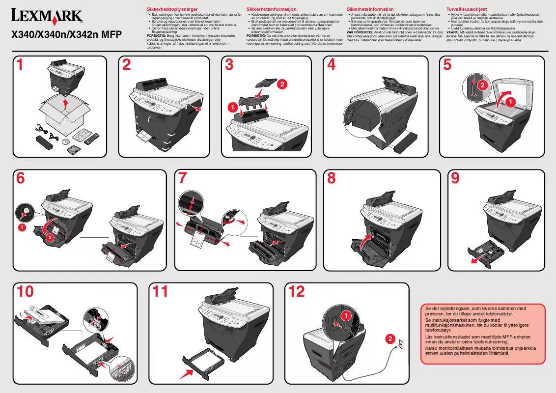 Mode d'emploi LEXMARK X340