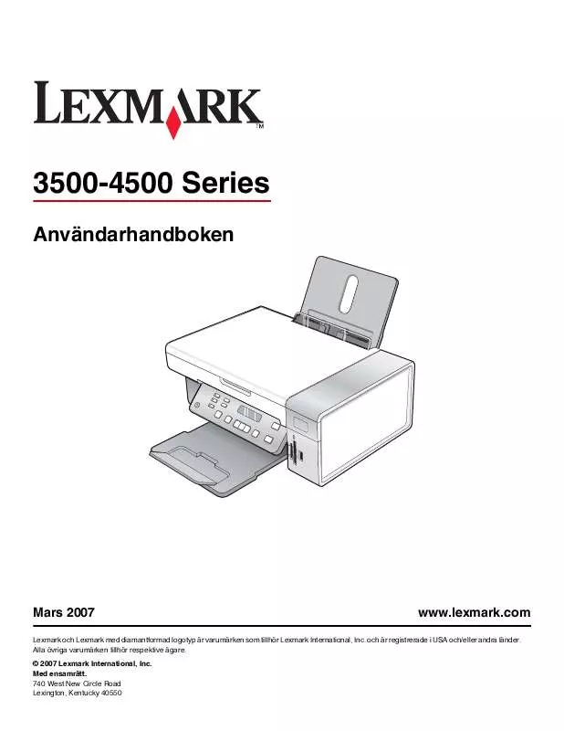 Mode d'emploi LEXMARK X3550