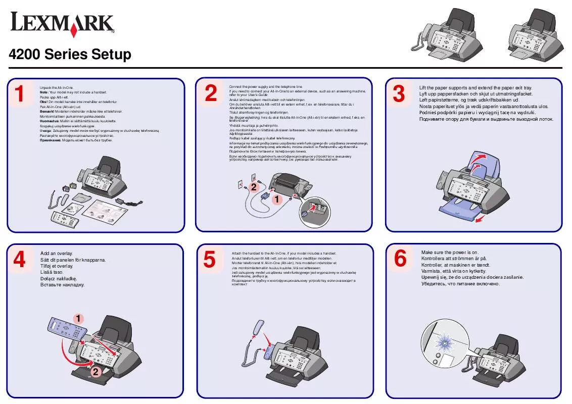 Mode d'emploi LEXMARK X4250