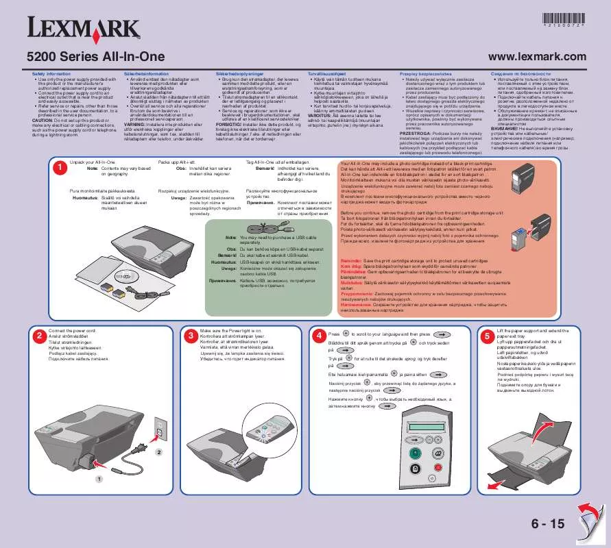 Mode d'emploi LEXMARK X5270