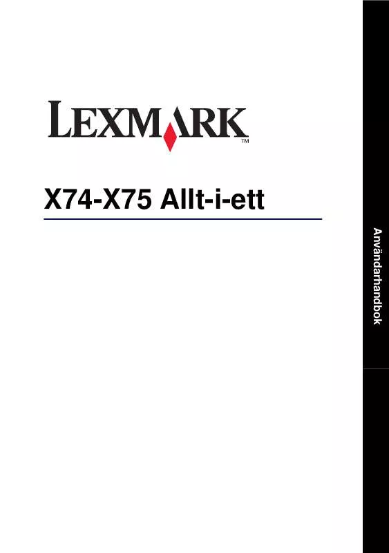 Mode d'emploi LEXMARK X75