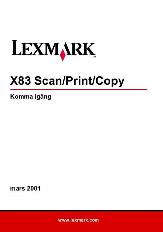 Mode d'emploi LEXMARK X83