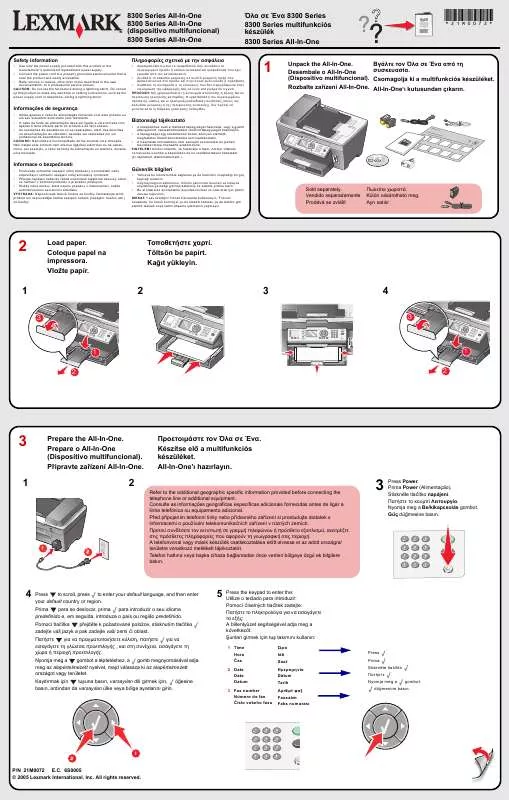 Mode d'emploi LEXMARK X8350