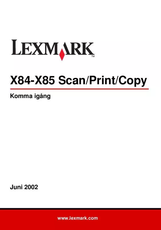 Mode d'emploi LEXMARK X84