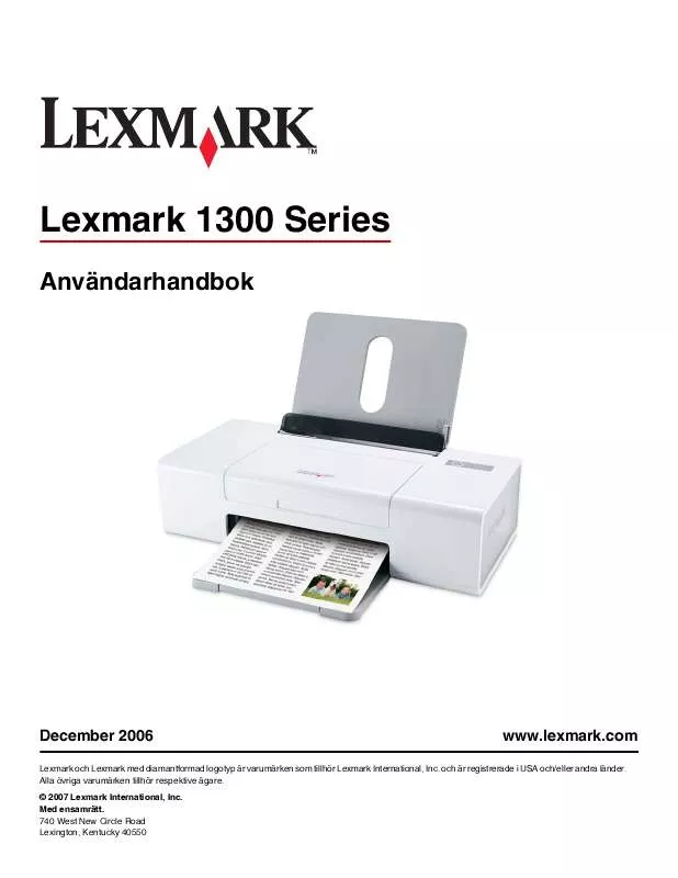 Mode d'emploi LEXMARK Z1310