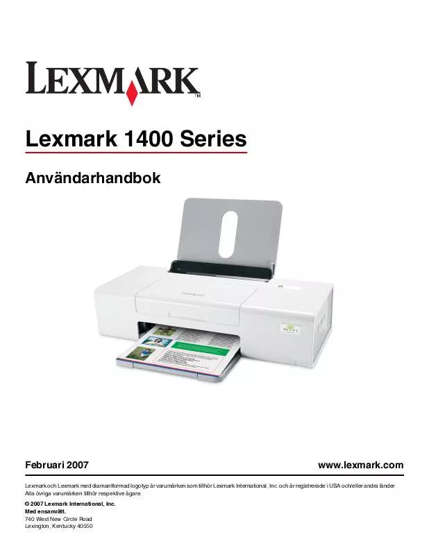 Mode d'emploi LEXMARK Z1420