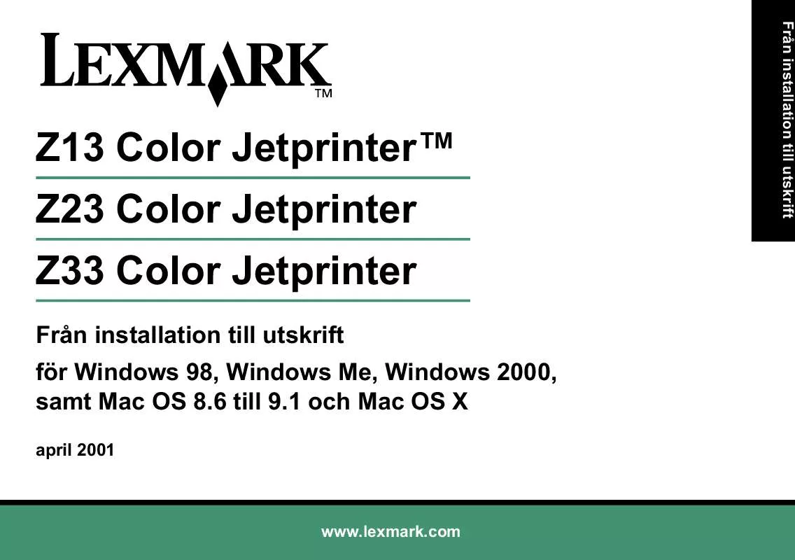 Mode d'emploi LEXMARK Z23