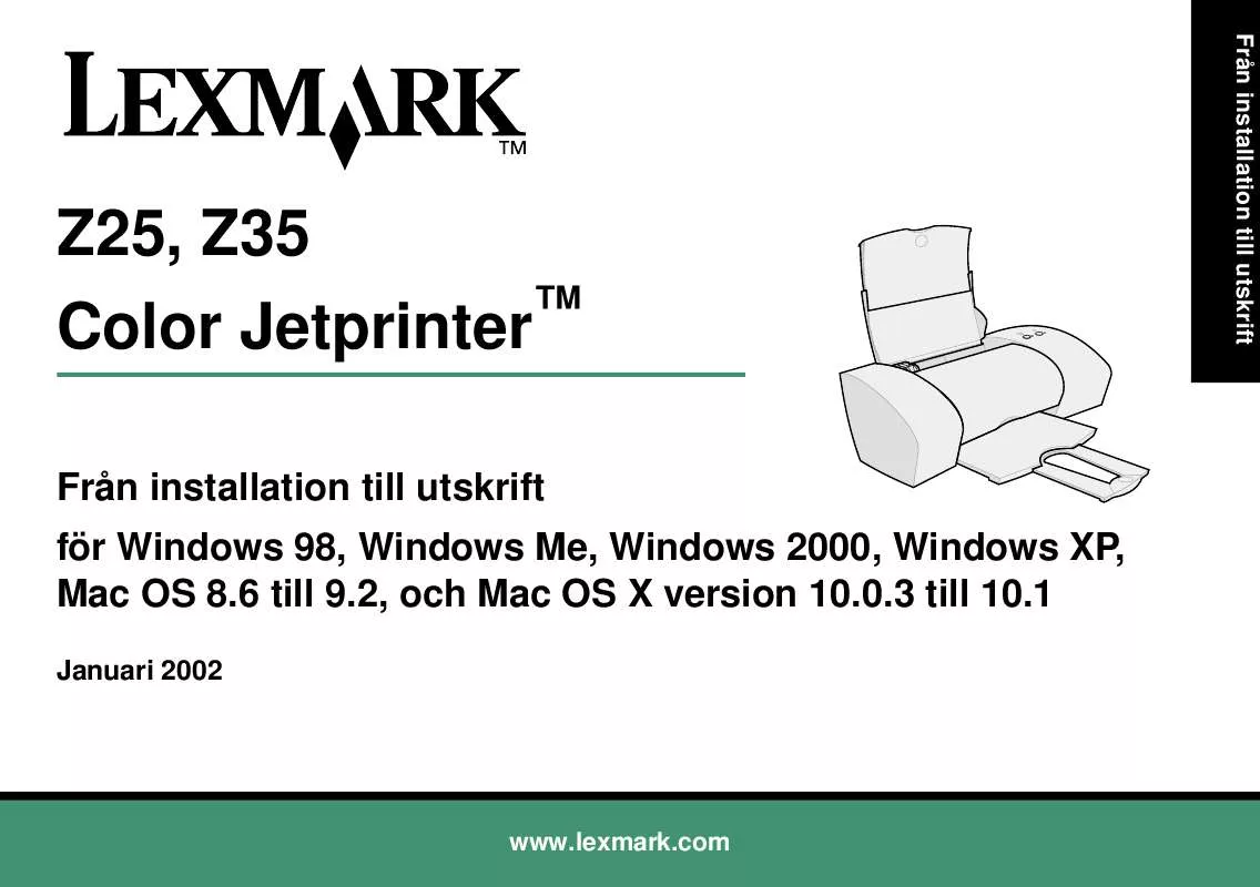 Mode d'emploi LEXMARK Z25