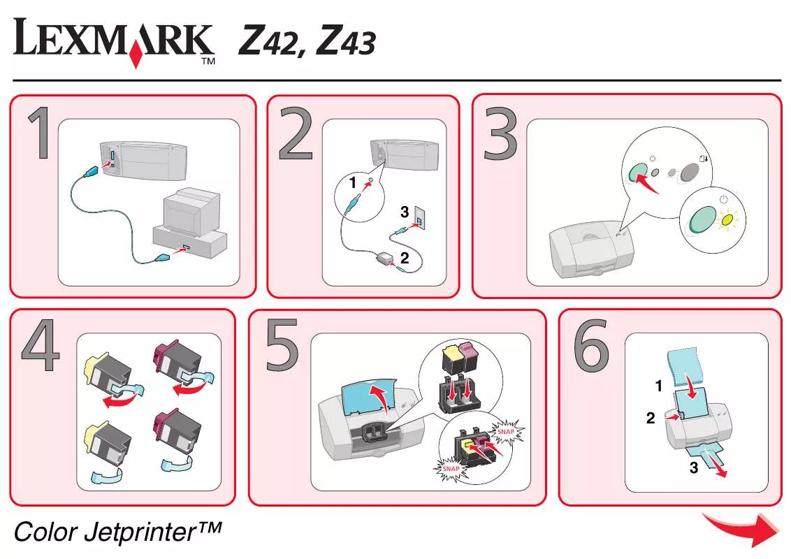 Mode d'emploi LEXMARK Z43