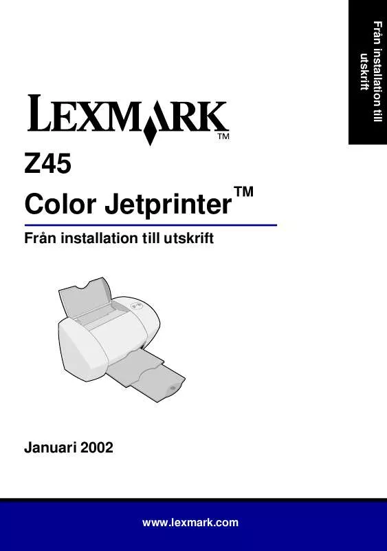 Mode d'emploi LEXMARK Z45