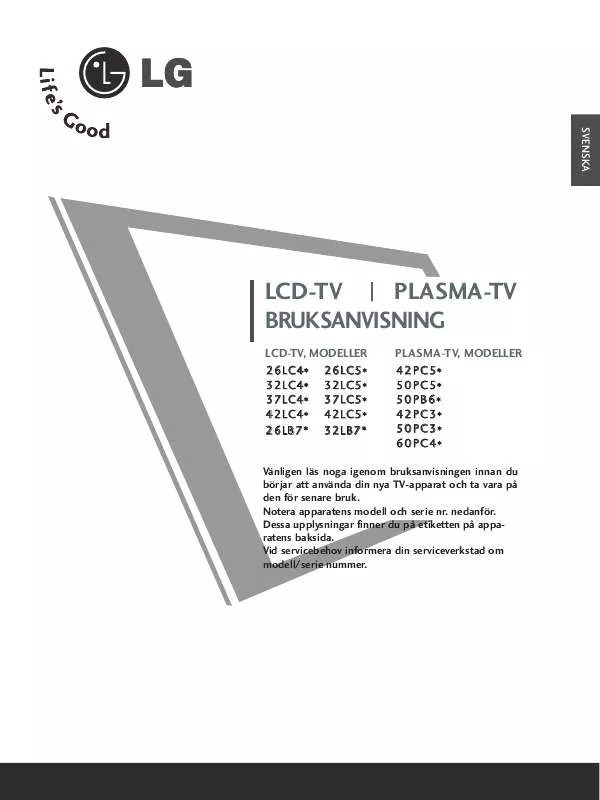 Mode d'emploi LG 26LB76