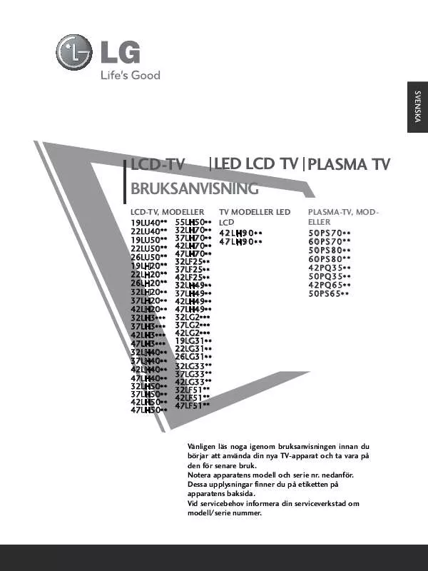 Mode d'emploi LG 42LH250C