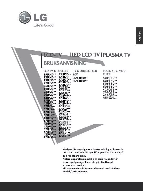 Mode d'emploi LG 42LH9000