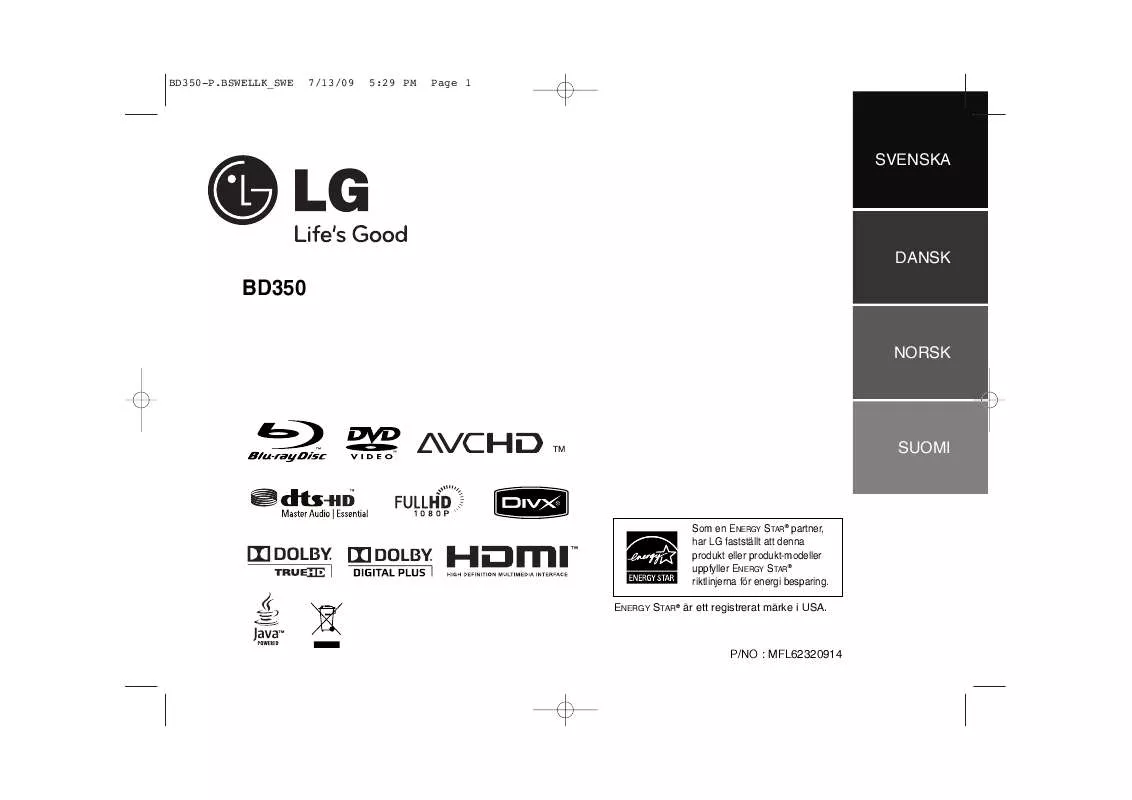 Mode d'emploi LG BD350