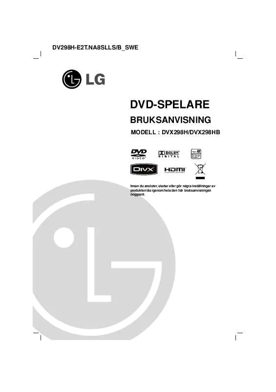 Mode d'emploi LG DVX-298HB