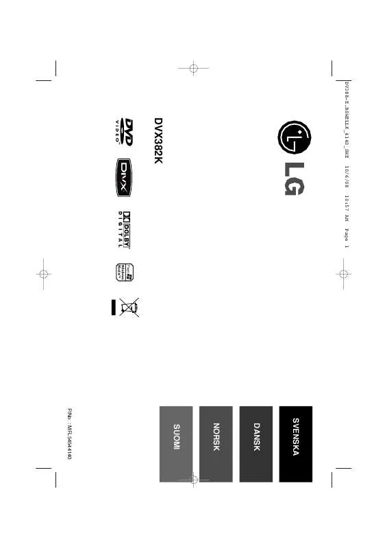 Mode d'emploi LG DVX-382K