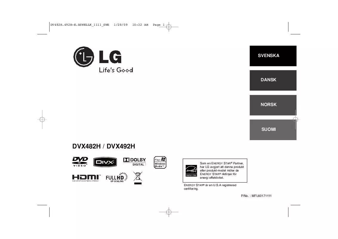 Mode d'emploi LG DVX-482H