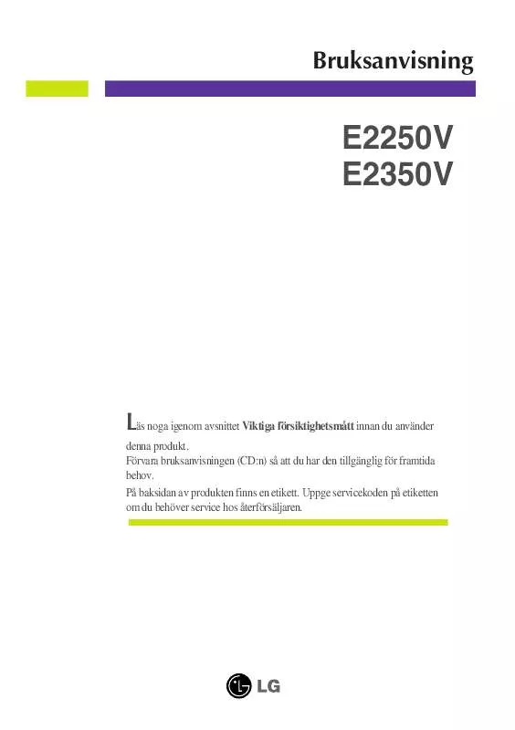Mode d'emploi LG E2250V