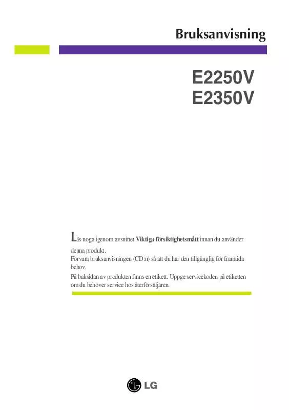 Mode d'emploi LG E2350V