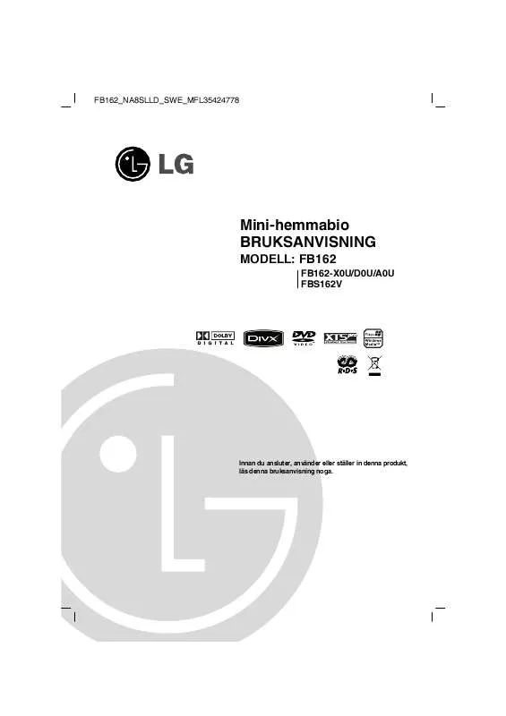 Mode d'emploi LG FB-162