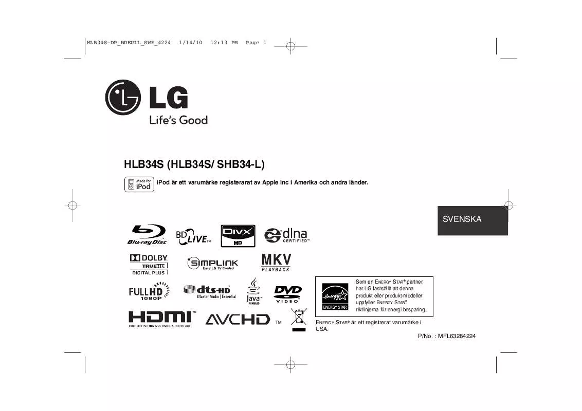 Mode d'emploi LG HLB34S