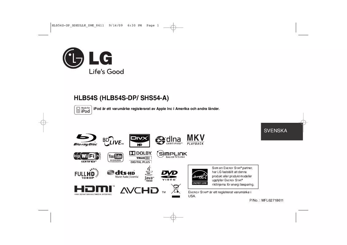 Mode d'emploi LG HLB54S